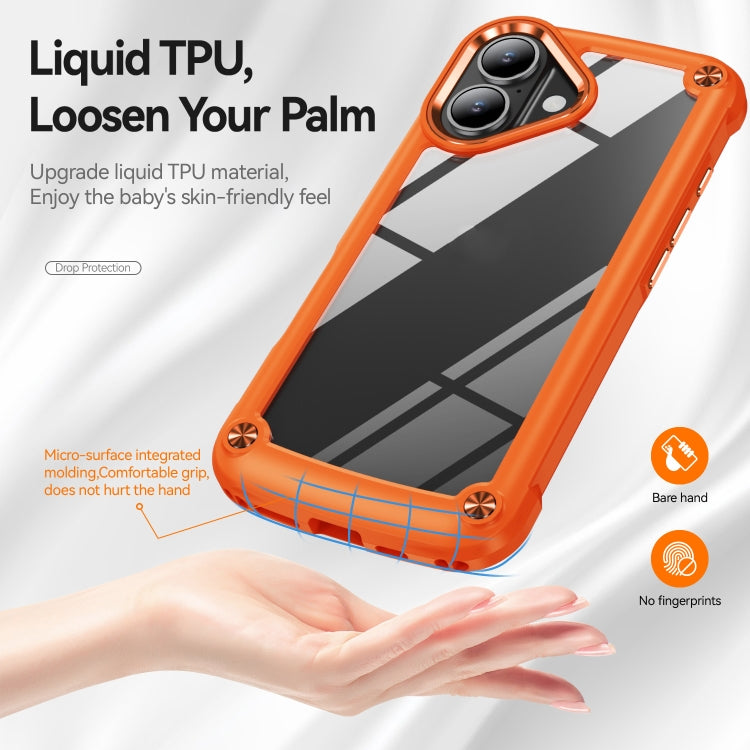 For iPhone 16 Plus TPU + PC Lens Protection Phone Case(Orange) - iPhone 16 Plus Cases by PMC Jewellery | Online Shopping South Africa | PMC Jewellery | Buy Now Pay Later Mobicred