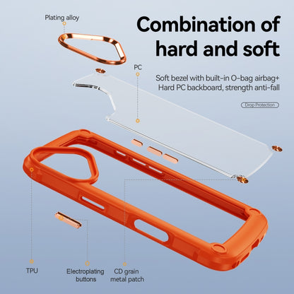 For iPhone 16 Plus TPU + PC Lens Protection Phone Case(Orange) - iPhone 16 Plus Cases by PMC Jewellery | Online Shopping South Africa | PMC Jewellery | Buy Now Pay Later Mobicred