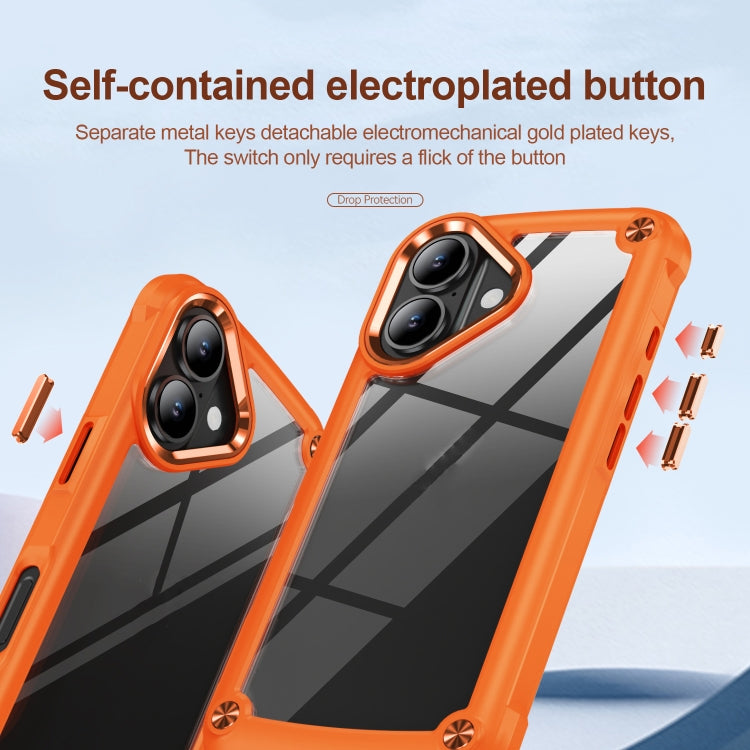 For iPhone 16 Plus TPU + PC Lens Protection Phone Case(Orange) - iPhone 16 Plus Cases by PMC Jewellery | Online Shopping South Africa | PMC Jewellery | Buy Now Pay Later Mobicred