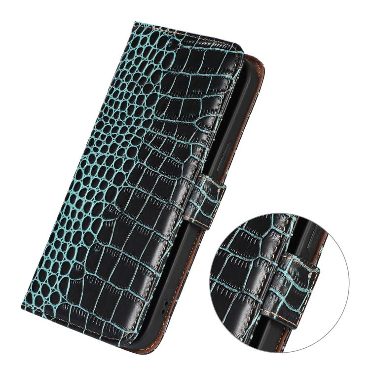 For iPhone 17 Pro Crocodile Top Layer Cowhide Leather Phone Case(Green) - free shipping - PMc TechLife - Order now!