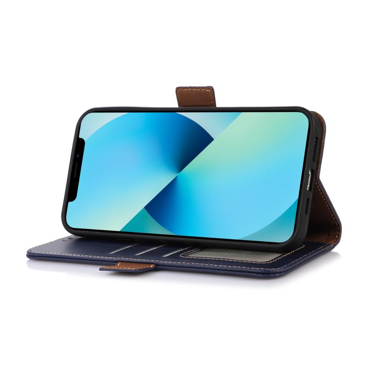 For iPhone 17 Pro Max Crazy Horse Top Layer Cowhide Leather Phone Case(Blue) - free shipping - PMc TechLife - Order now!