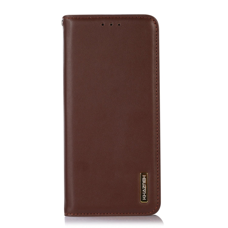 For iPhone 16 Pro Max KHAZNEH Nappa Top Layer Cowhide Leather Phone Case(Brown) - iPhone 16 Pro Max Cases by PMC TechLife | Online Shopping South Africa | PMC TechLife | Buy Now Pay Later Mobicred