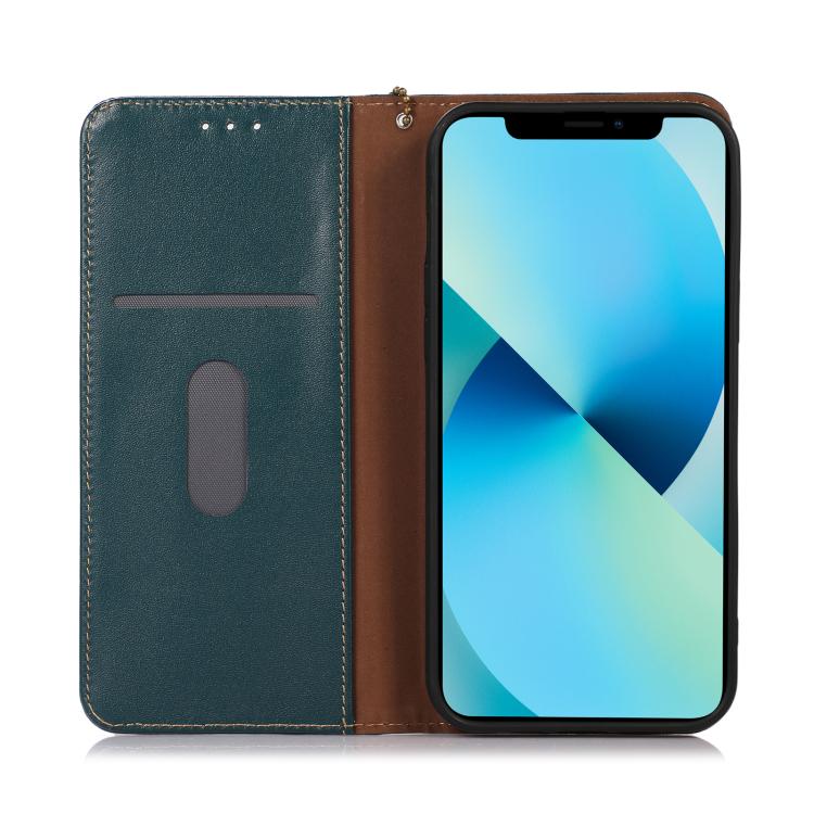 For iPhone 17 KHAZNEH Nappa Top Layer Cowhide Leather Phone Case(Green) - free shipping - PMc TechLife - Order now!