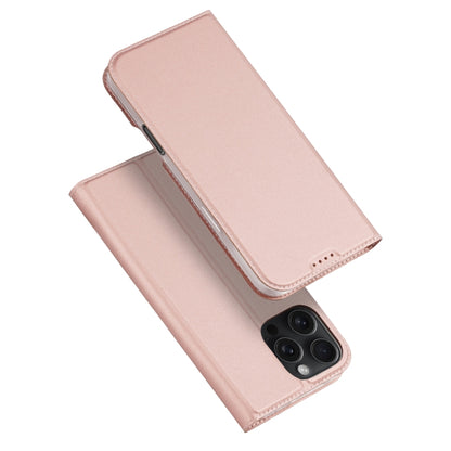 For iPhone 16 Pro Max DUX DUCIS Skin Pro Series Flip Leather Phone Case(Rose Gold) - iPhone 16 Pro Max Cases by DUX DUCIS | Online Shopping South Africa | PMC Jewellery | Buy Now Pay Later Mobicred