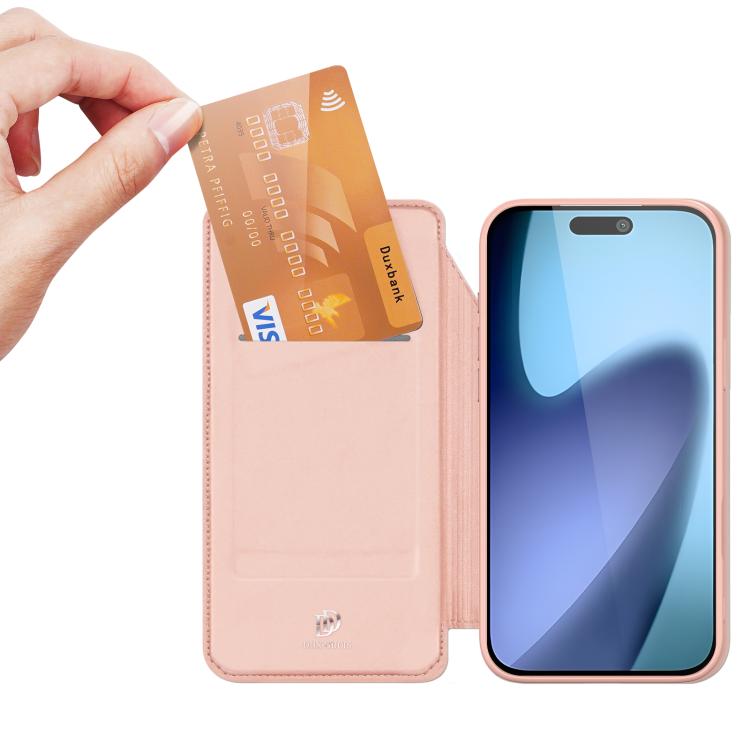 For iPhone 17 Air DUX DUCIS Skin Pro Series Flip Leather Phone Case(Rose Gold) - iPhone 17 Air Cases by DUX DUCIS | Online Shopping South Africa | PMC TechLife | Buy Now Pay Later Mobicred
