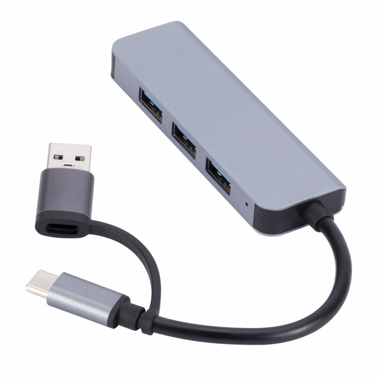 2301 4 in 1 USB+USB-C/Type-C to USB Multi-function Docking Station HUB Adapter - free shipping - PMC TechLife - Order now!