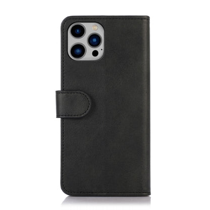 For iPhone 16 Pro Max Cow Texture Leather Phone Case(Black) - iPhone 16 Pro Max Cases by PMC Jewellery | Online Shopping South Africa | PMC Jewellery | Buy Now Pay Later Mobicred