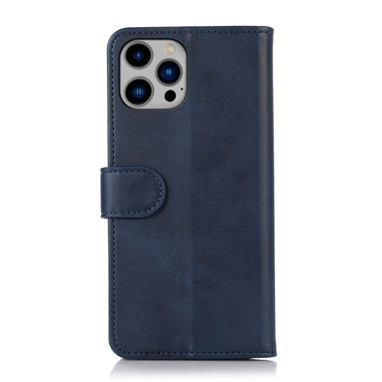 For iPhone 16 Pro Max Cow Texture Leather Phone Case(Blue) - iPhone 16 Pro Max Cases by PMC Jewellery | Online Shopping South Africa | PMC Jewellery | Buy Now Pay Later Mobicred