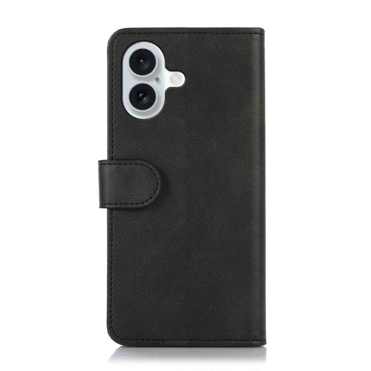 For iPhone 16 Plus Cow Texture Leather Phone Case(Black) - iPhone 16 Plus Cases by PMC Jewellery | Online Shopping South Africa | PMC Jewellery | Buy Now Pay Later Mobicred