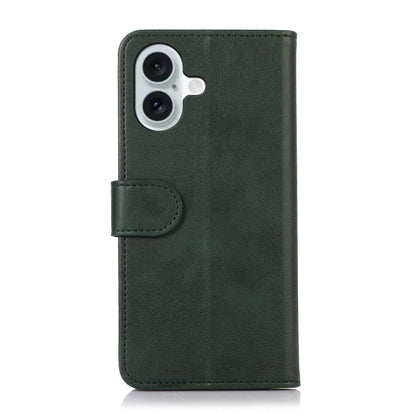 For iPhone 16 Plus Cow Texture Leather Phone Case(Green) - iPhone 16 Plus Cases by PMC Jewellery | Online Shopping South Africa | PMC Jewellery | Buy Now Pay Later Mobicred