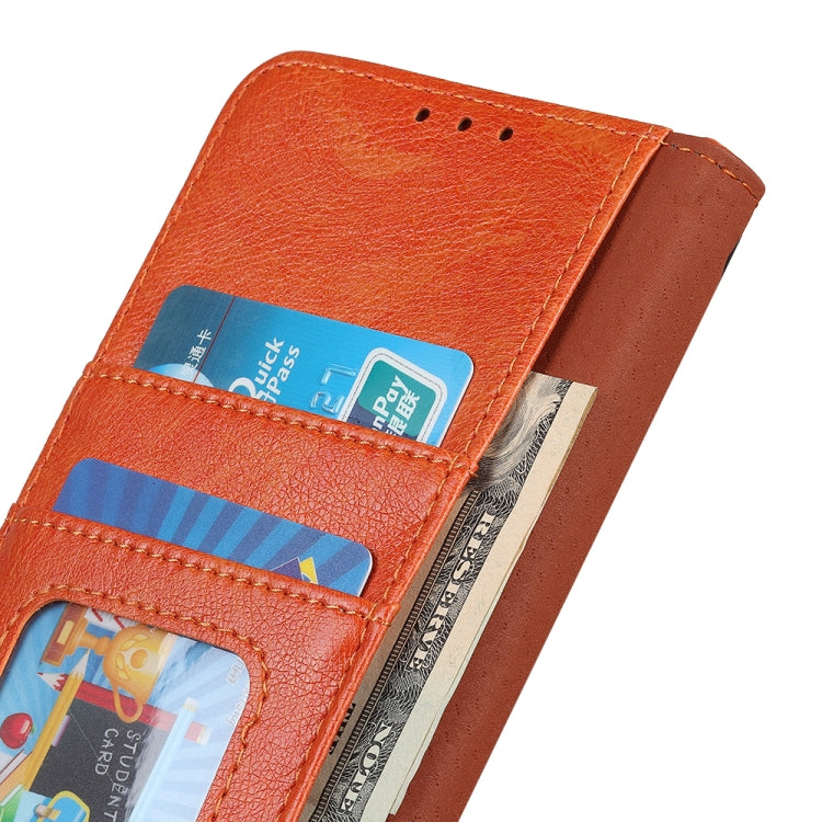 For iPhone 16 Nappa Texture Leather Case(Orange) - iPhone 16 Cases by PMC Jewellery | Online Shopping South Africa | PMC Jewellery | Buy Now Pay Later Mobicred