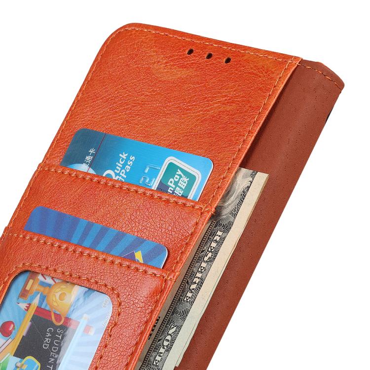For iPhone 16e Nappa Texture Leather Case(Orange) - iPhone 16e Cases by PMC TechLife | Online Shopping South Africa | PMC TechLife | Buy Now Pay Later Mobicred