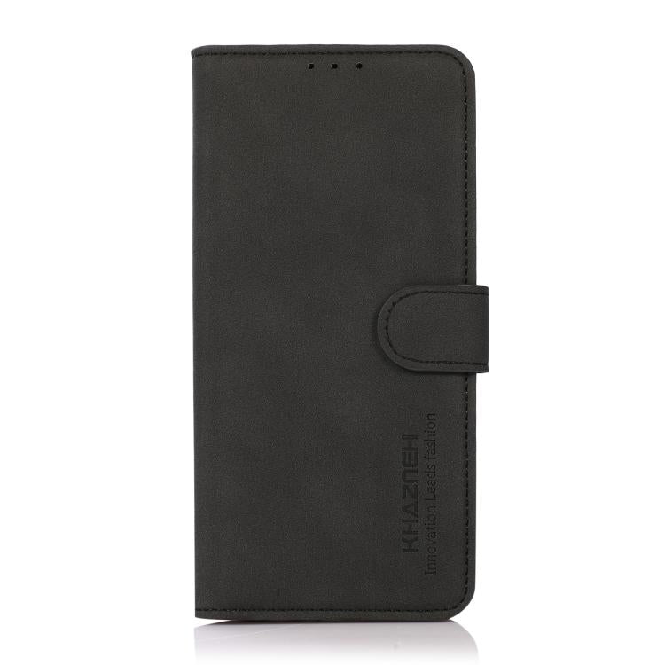 For iPhone 16e KHAZNEH Matte Texture Leather Phone Case(Black) - iPhone 16e Cases by PMC TechLife | Online Shopping South Africa | PMC TechLife | Buy Now Pay Later Mobicred