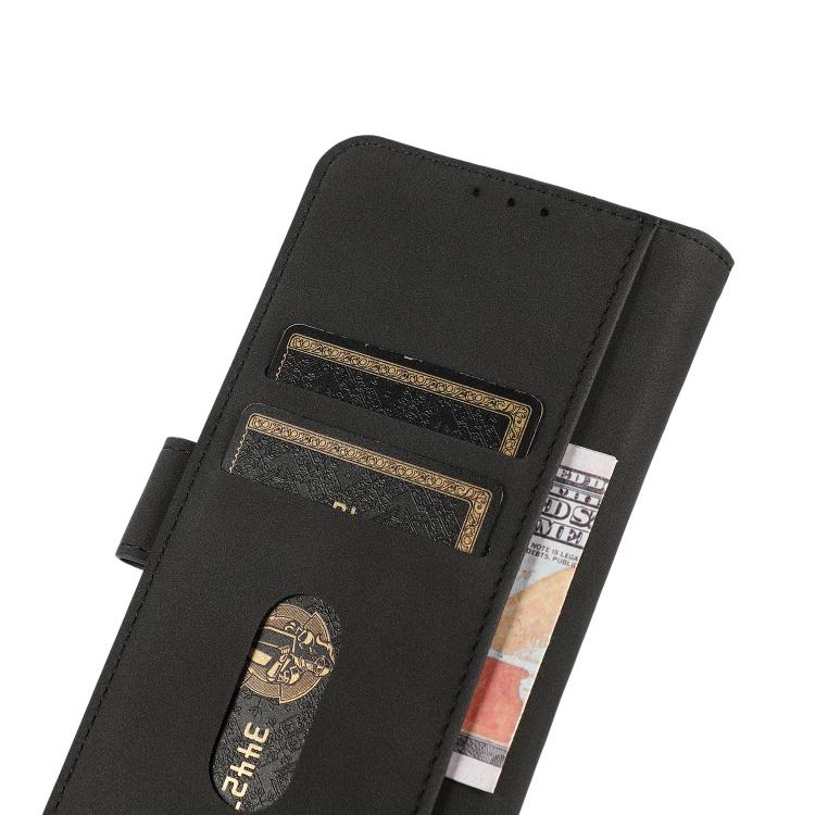 For iPhone 16e KHAZNEH Matte Texture Leather Phone Case(Black) - iPhone 16e Cases by PMC TechLife | Online Shopping South Africa | PMC TechLife | Buy Now Pay Later Mobicred