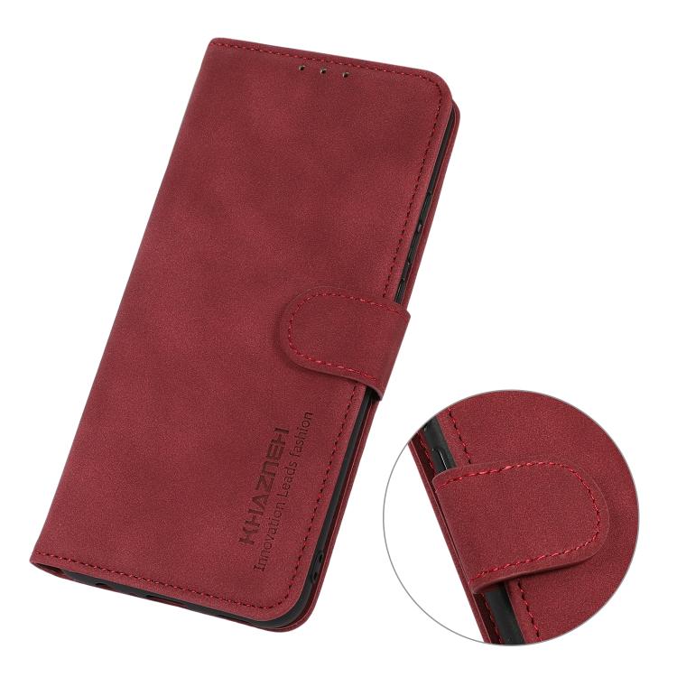 For iPhone 17 KHAZNEH Matte Texture Leather Phone Case(Red) - free shipping - PMc TechLife - Order now!