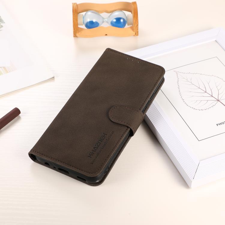 For iPhone 17 KHAZNEH Matte Texture Leather Phone Case(Brown) - free shipping - PMc TechLife - Order now!
