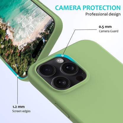 For iPhone 16 Pro Max Solid Color Silicone Phone Case(Mint Green) - More iPhone Cases by PMC Jewellery | Online Shopping South Africa | PMC Jewellery | Buy Now Pay Later Mobicred