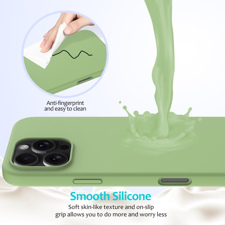 For iPhone 16 Pro Max Solid Color Silicone Phone Case(Mint Green) - More iPhone Cases by PMC Jewellery | Online Shopping South Africa | PMC Jewellery | Buy Now Pay Later Mobicred