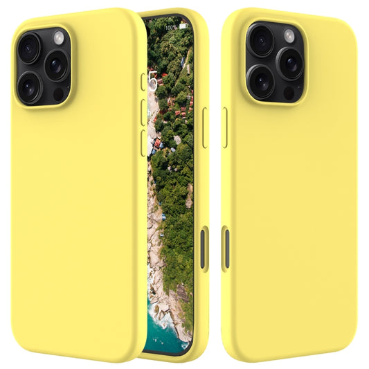 For iPhone 16 Pro Max Solid Color Silicone Phone Case(Lemon Yellow) - More iPhone Cases by PMC Jewellery | Online Shopping South Africa | PMC Jewellery | Buy Now Pay Later Mobicred