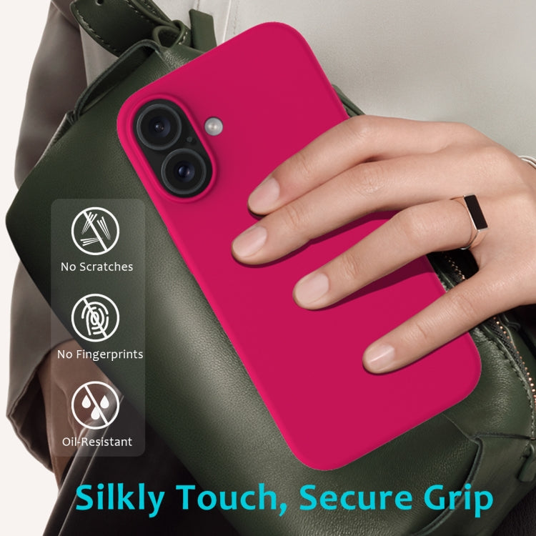 For iPhone 16 Plus Solid Color Silicone Phone Case(Rose Red) - More iPhone Cases by PMC Jewellery | Online Shopping South Africa | PMC Jewellery | Buy Now Pay Later Mobicred