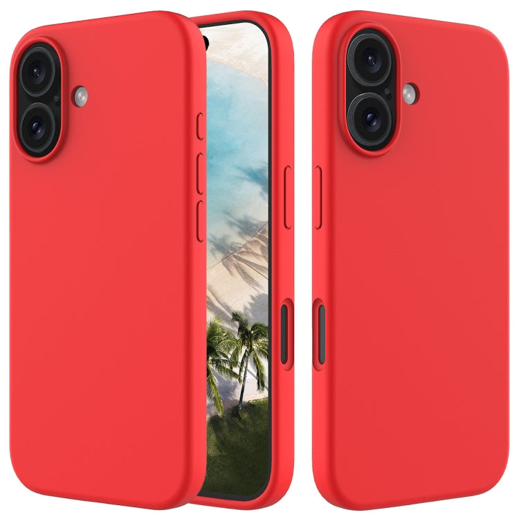 For iPhone 16 Solid Color Silicone Phone Case(Red) - More iPhone Cases by PMC Jewellery | Online Shopping South Africa | PMC Jewellery | Buy Now Pay Later Mobicred