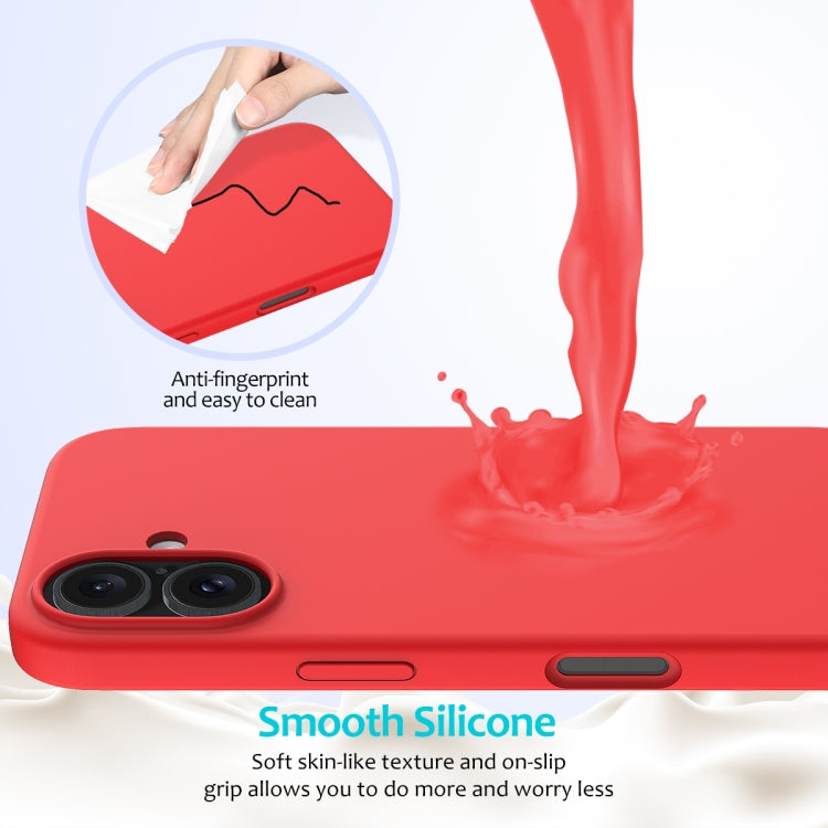 For iPhone 16 Solid Color Silicone Phone Case(Red) - More iPhone Cases by PMC Jewellery | Online Shopping South Africa | PMC Jewellery | Buy Now Pay Later Mobicred