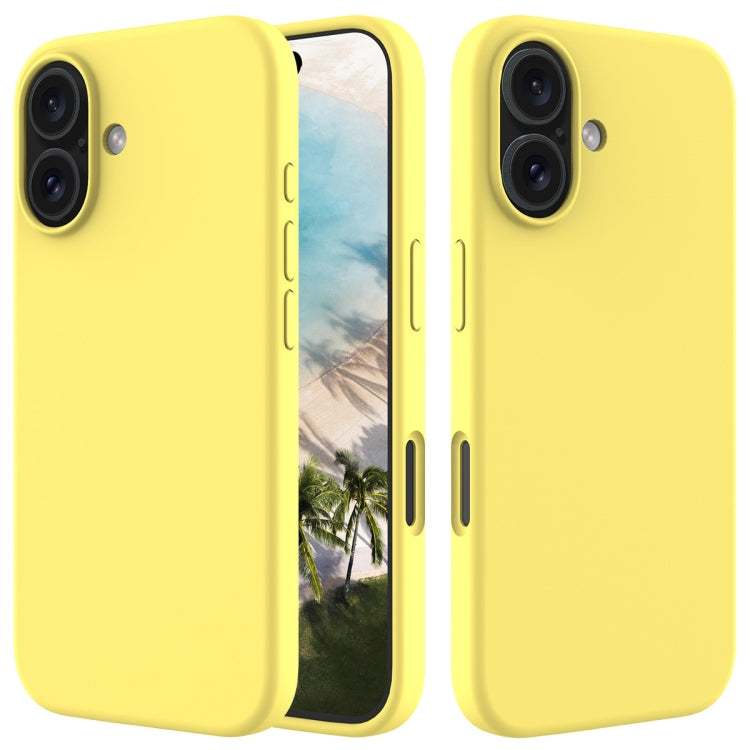 For iPhone 16 Solid Color Silicone Phone Case(Lemon Yellow) - More iPhone Cases by PMC Jewellery | Online Shopping South Africa | PMC Jewellery | Buy Now Pay Later Mobicred