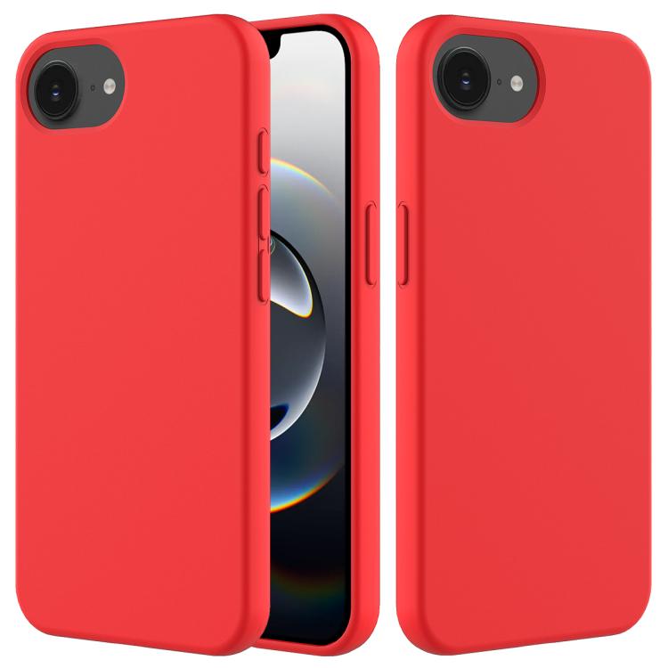 For iPhone 16e Solid Color Silicone Phone Case(Red) - iPhone 16e Cases by PMC TechLife | Online Shopping South Africa | PMC TechLife | Buy Now Pay Later Mobicred