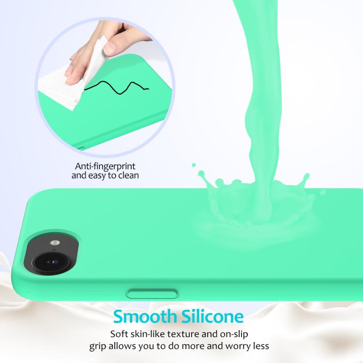 For iPhone 16e Solid Color Silicone Phone Case(Green) - iPhone 16e Cases by PMC TechLife | Online Shopping South Africa | PMC TechLife | Buy Now Pay Later Mobicred