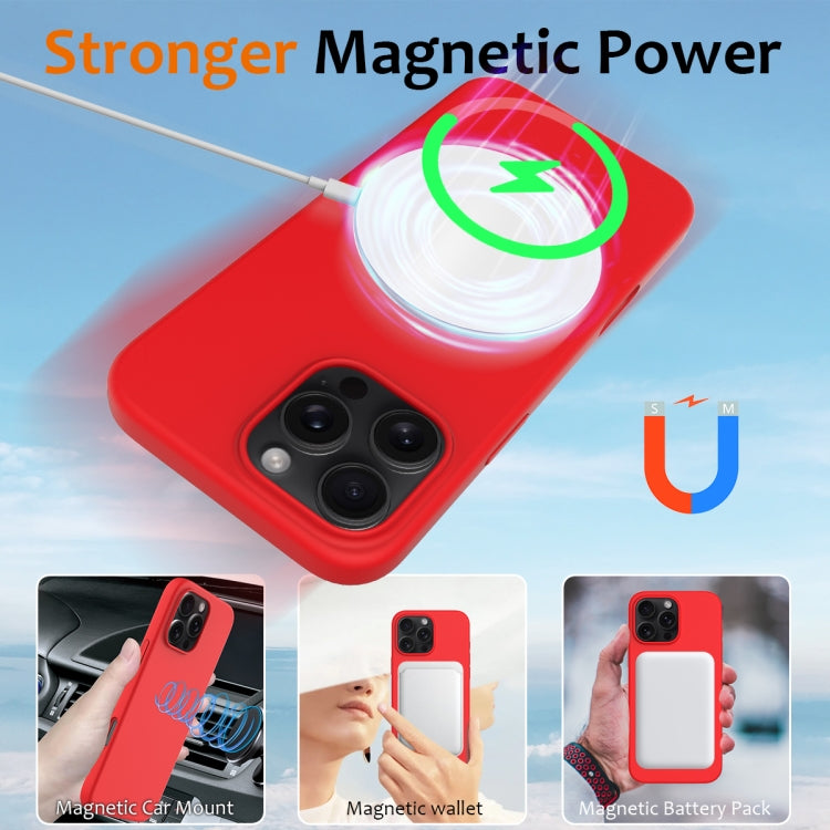 For iPhone 16 Pro Max Shockproof Silicone Magsafe Phone Case(Red) - iPhone 16 Pro Max Cases by PMC Jewellery | Online Shopping South Africa | PMC Jewellery | Buy Now Pay Later Mobicred