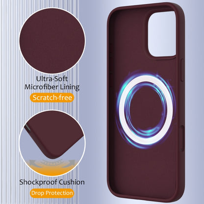 For iPhone 16 Pro Max Shockproof Silicone Magsafe Phone Case(Plum Color) - iPhone 16 Pro Max Cases by PMC Jewellery | Online Shopping South Africa | PMC Jewellery | Buy Now Pay Later Mobicred