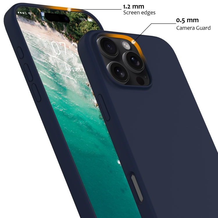 For iPhone 16 Pro Max Shockproof Silicone Magsafe Phone Case(Navy Blue) - iPhone 16 Pro Max Cases by PMC Jewellery | Online Shopping South Africa | PMC Jewellery | Buy Now Pay Later Mobicred