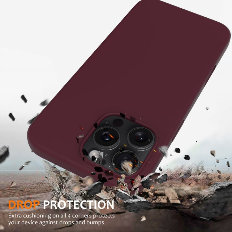 For iPhone 16 Pro Shockproof Silicone Magsafe Phone Case(Plum Color) - iPhone 16 Pro Cases by PMC Jewellery | Online Shopping South Africa | PMC Jewellery | Buy Now Pay Later Mobicred