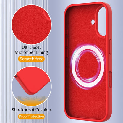 For iPhone 16 Plus Shockproof Silicone Magsafe Phone Case(Red) - iPhone 16 Plus Cases by PMC Jewellery | Online Shopping South Africa | PMC Jewellery | Buy Now Pay Later Mobicred