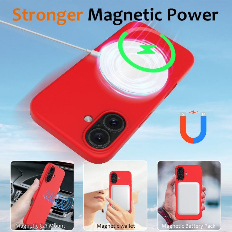 For iPhone 16 Shockproof Silicone Magsafe Phone Case(Red) - iPhone 16 Cases by PMC Jewellery | Online Shopping South Africa | PMC Jewellery | Buy Now Pay Later Mobicred