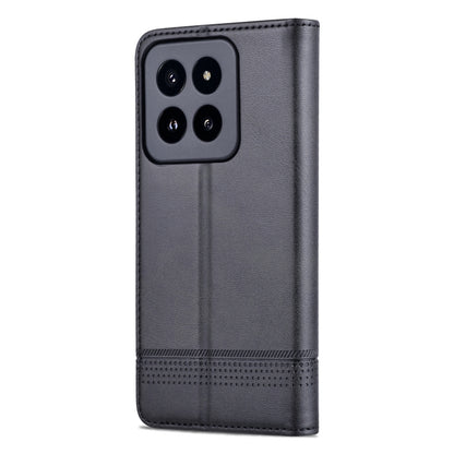 For Xiaomi 14 Pro AZNS Magnetic Calf Texture Flip Leather Phone Case(Black) - 14 Pro Cases by AZNS | Online Shopping South Africa | PMC Jewellery | Buy Now Pay Later Mobicred