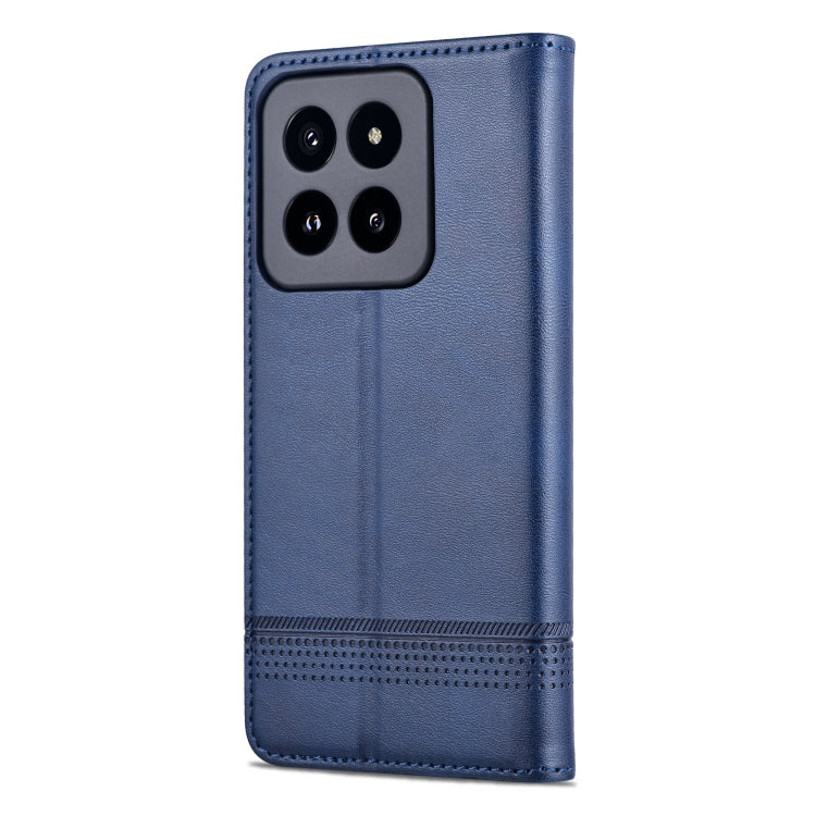 For Xiaomi 14 Pro AZNS Magnetic Calf Texture Flip Leather Phone Case(Dark Blue) - 14 Pro Cases by AZNS | Online Shopping South Africa | PMC Jewellery | Buy Now Pay Later Mobicred