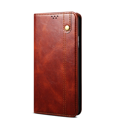 For vivo X100 Pro Oil Wax Crazy Horse Texture Leather Phone Case(Brown) - X100 Pro Cases by imak | Online Shopping South Africa | PMC Jewellery | Buy Now Pay Later Mobicred