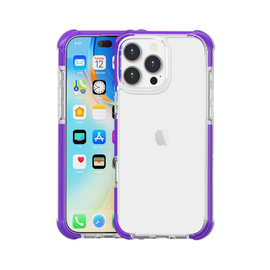 For iPhone 16 Pro Four-corner Shockproof TPU + Acrylic Phone Case(Purple) - iPhone 16 Pro Cases by PMC Jewellery | Online Shopping South Africa | PMC Jewellery | Buy Now Pay Later Mobicred