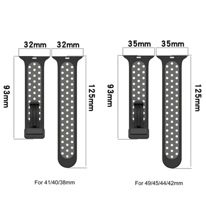 For Apple Watch SE 2023 40mm Magnetic Buckle Silicone Watch Band(Red Black) - Watch Bands by PMC Jewellery | Online Shopping South Africa | PMC Jewellery