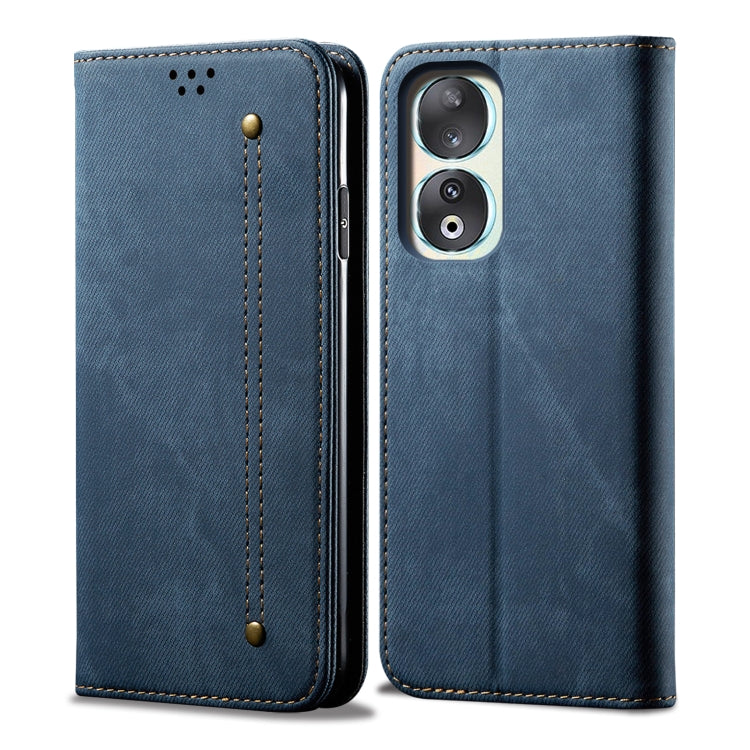 For Honor 90 Denim Texture Flip Leather Phone Case(Blue) - Honor Cases by PMC Jewellery | Online Shopping South Africa | PMC Jewellery | Buy Now Pay Later Mobicred