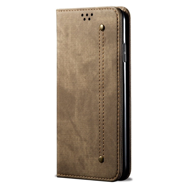 For Honor 90 Pro Denim Texture Flip Leather Phone Case(Khaki) - free shipping - PMC TechLife - Order now!