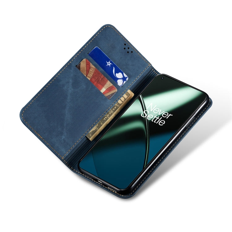 For Honor 90 Pro Denim Texture Flip Leather Phone Case(Blue) - Honor Cases by PMC Jewellery | Online Shopping South Africa | PMC Jewellery | Buy Now Pay Later Mobicred