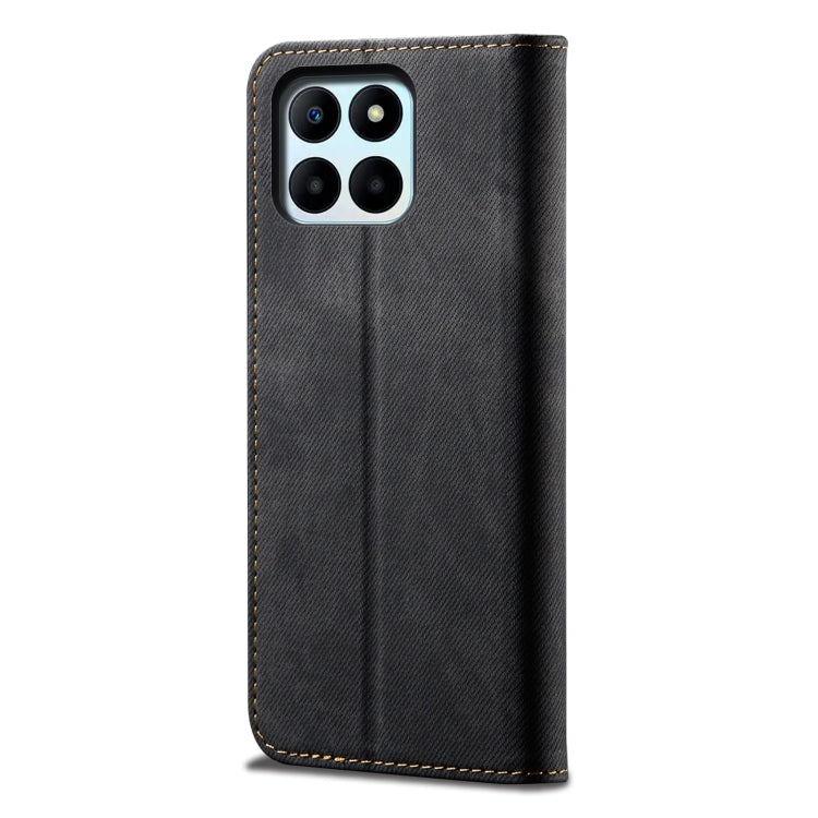 For Honor X6A Denim Texture Flip Leather Phone Case(Black) - Honor Cases by PMC Jewellery | Online Shopping South Africa | PMC Jewellery | Buy Now Pay Later Mobicred