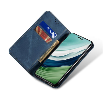 For Honor 100 Denim Texture Flip Leather Phone Case(Blue) - Honor Cases by PMC Jewellery | Online Shopping South Africa | PMC Jewellery | Buy Now Pay Later Mobicred