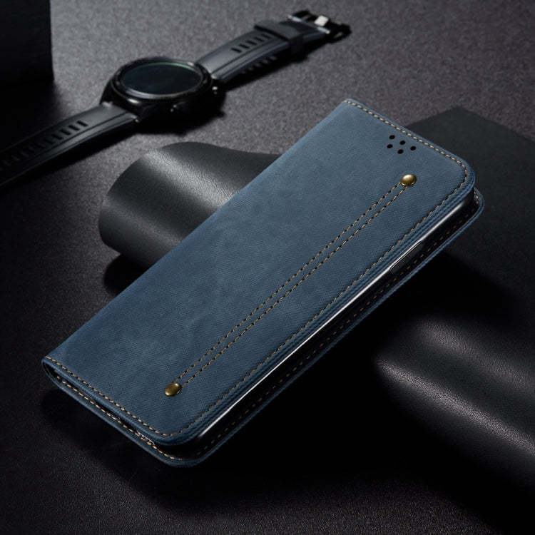 For Honor X8b 4G Global Denim Texture Flip Leather Phone Case(Blue) - Honor Cases by PMC Jewellery | Online Shopping South Africa | PMC Jewellery | Buy Now Pay Later Mobicred