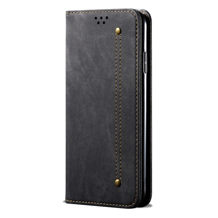 For Honor Play 8T 5G / X7b Denim Texture Flip Leather Phone Case(Black) - Honor Cases by PMC Jewellery | Online Shopping South Africa | PMC Jewellery | Buy Now Pay Later Mobicred