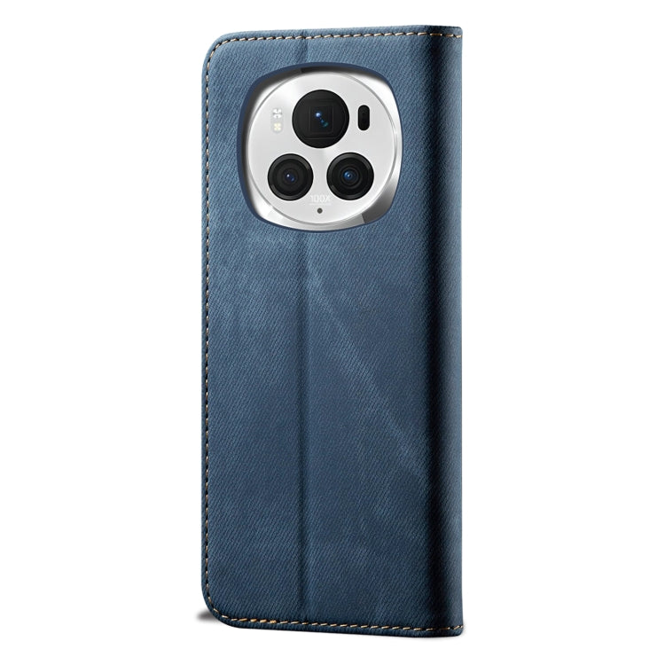 For Honor Magic6 Pro Denim Texture Flip Leather Phone Case(Blue) - Honor Cases by PMC Jewellery | Online Shopping South Africa | PMC Jewellery | Buy Now Pay Later Mobicred