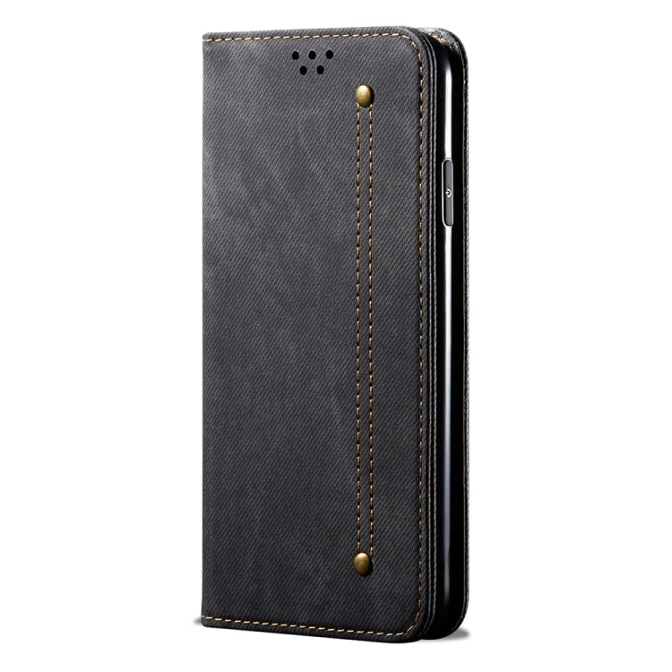 For Honor 200 Lite Global Denim Texture Flip Leather Phone Case(Black) - Honor Cases by PMC Jewellery | Online Shopping South Africa | PMC Jewellery | Buy Now Pay Later Mobicred