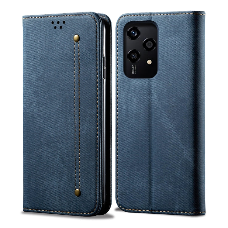 For Honor 200 Lite Global Denim Texture Flip Leather Phone Case(Blue) - Honor Cases by PMC Jewellery | Online Shopping South Africa | PMC Jewellery | Buy Now Pay Later Mobicred